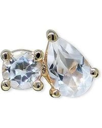 Anzie - 14K Topaz Jumelle Clear Stud Earring - Lyst