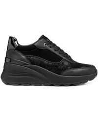 Geox - Spherica Ec13 Patent-Panelled Chunky Sneakers - Lyst