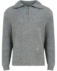 Maison Margiela - Distressed Ribbed-Knit Sweater - Lyst