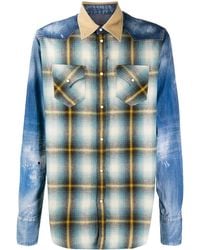 DSquared² - Camicia Con Design Patchwork - Lyst