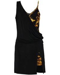 Versace Jeans Couture - Printed-Panels Mini Dress - Lyst