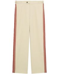 Bode - Stria Beaded Cotton Trousers - Lyst