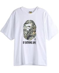 A Bathing Ape - Tree Edge Camo Logo-Print T-Shirt - Lyst