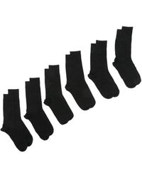 CDLP - Lot De Six Paires De Chaussettes Côtelées À Logo Imprimé - Lyst