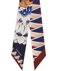 Ferragamo - Sjaal Met Bloemenprint - Lyst