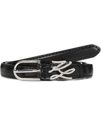 KARL LAGERFELD - Crystal-Embellished Belt - Lyst