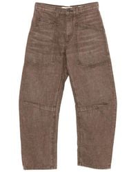 Nili Lotan - Shon Curved-Leg Jeans - Lyst