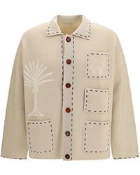 BAZISZT - Seeker Intarsia-Knit Cashmere Cardigan - Lyst