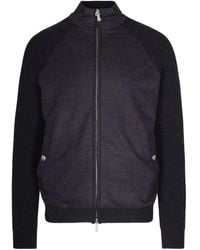 Eleventy - Daunenjacke mit gerippten Einsätzen - Lyst