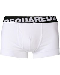 DSquared² Zwembroek Met Logoprint in het Wit voor heren Heren Kleding voor voor Ondergoed voor Boxershorts 
