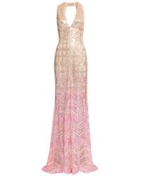 Elie Saab - Sequin-Embellishment Tulle Maxi Dress - Lyst