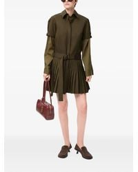 Loewe - Pleated Short Dress - Lyst