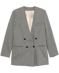 Alberta Ferretti - Wool Blend Blazer Jacket - Lyst