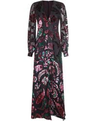 Etro - Maxikleid aus Samt mit Blumen - Lyst