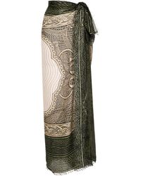 Jean Paul Gaultier - Cartouche-print Frayed Cover-up - Lyst