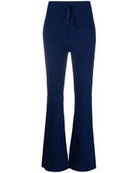 Alberta Ferretti - Ribbed-Knit Flared Trousers - Lyst