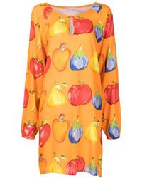 Amir Slama - Robe Évasée À Fruits Imprimés - Lyst
