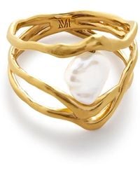 Monica Vinader - Anello Con Perle Keshi X Amy Powney - Lyst