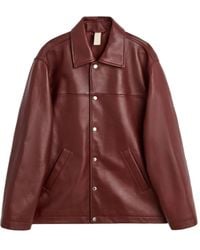 sunflower - Snap-Fastening Leather Jacket - Lyst