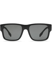 Burberry Sonnenbrille mit Logo - Schwarz