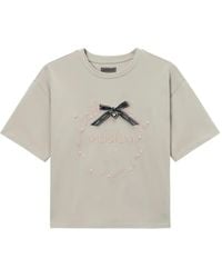 Musium Div. - Bow-Embroidered T-Shirt - Lyst