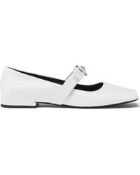Versace - Gianni Ribbon Ballerina Shoes - Lyst