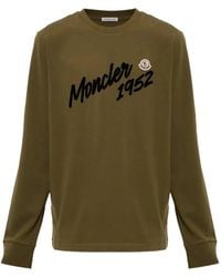 Moncler - Logo-Print Long-Sleeve T-Shirt - Lyst