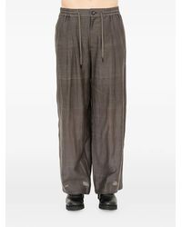 DEVOA - Silk Trousers - Lyst