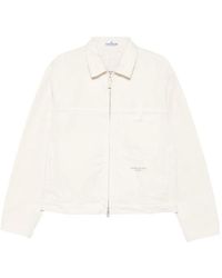 Stone Island - Logo-Embroidered Shirt Jacket - Lyst
