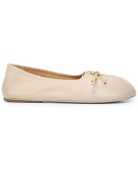 Marsèll bow-detail leather ballerina shoes - Neutrals