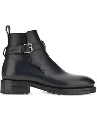 DSquared² - Buckled Leather Ankle Boots - Lyst