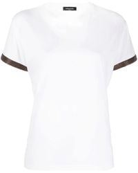 Fabiana Filippi - T-Shirt Con Decorazione Di Perline - Lyst