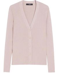 Weekend by Maxmara - Gerippter Gabriel Cardigan mit V-Ausschnitt - Lyst