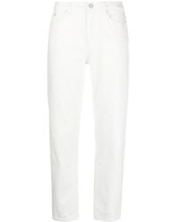 KARL LAGERFELD - High-Waisted Straight-Leg Jeans - Lyst