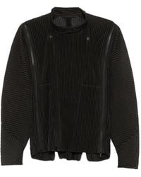Homme Plissé Issey Miyake - Pleated-Texture Zip-Fastening Jacket - Lyst