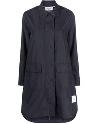 Thom Browne - Rounded-collar Button-up Coat - Lyst