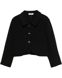 Sandro - Giacca Crop Con Bottoni Squadrati - Lyst