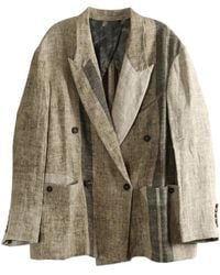 Ziggy Chen - Striped Double-Breasted Blazer - Lyst