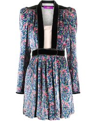 Philosophy Di Lorenzo Serafini - Pleated Velvet Mini Dress - Lyst