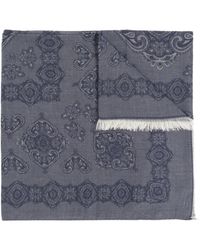 Etro - Sciarpa Con Frange E Stampa Paisley - Lyst