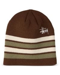 Stussy - Striped Skullcap Beanie Hat - Lyst