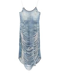 DIESEL - Fringe Mini Dress - Lyst