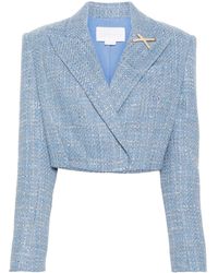Genny - Cropped Tweed Jacket - Lyst