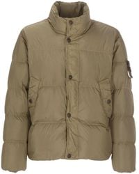 Stone Island - Gefütterte Jacke mit Logo-Patch - Lyst