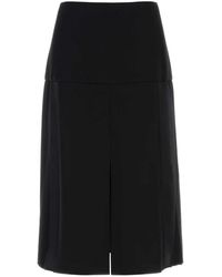 Jil Sander - Midi-Rok Met Split - Lyst