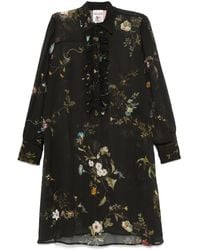 Semicouture - Vestido midi con motivo floral - Lyst