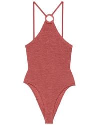 Hunza G - Jasmine Crinkle-Effect Swimsuit - Lyst