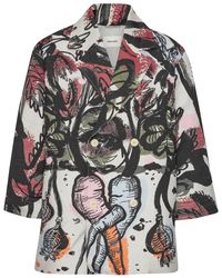 Henrik Vibskov - Double-Breasted Print Coat - Lyst