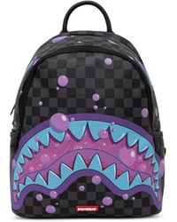 Sprayground - Sac À Dos Shark Mouth À Carreaux - Lyst