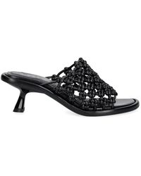 Souliers Martinez - Sandales À Petit Talon Mariza À Effet Tressé - Lyst